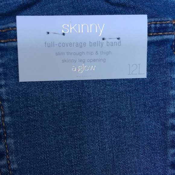 Aglow Maternity 12L skinny jeans w/full band NWT! - Picture 7 of 7